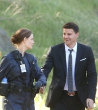 Emily Deschanel and David Boreanaz in Bones. Image © FOX