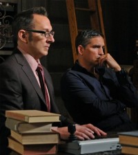 Michael Emerson (l) and Jim Caviezel (r) in Person of Interest. Image © CBS