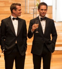Gabriel Macht as Harvey Specter, Patrick J. Adams as Mike Ross-- (Photo by: Christos Kalohoridis/USA Network)
