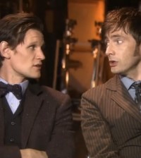 Matt Smith (l) and David Tennant (r) Discuss Doctor Who's 50th Anniversary Episode. Image © BBC