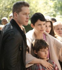 (l-r) Josh Dallas, Jared Gilmore and Ginnifer Goodwin in Once Upon a Time. Image © ABC