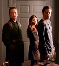 (l-r) David Lyons as Bass, Daniella Alonso as Nora, Billy Burke as Miles Matheson -- (Photo by: Brownie Harris/NBC)