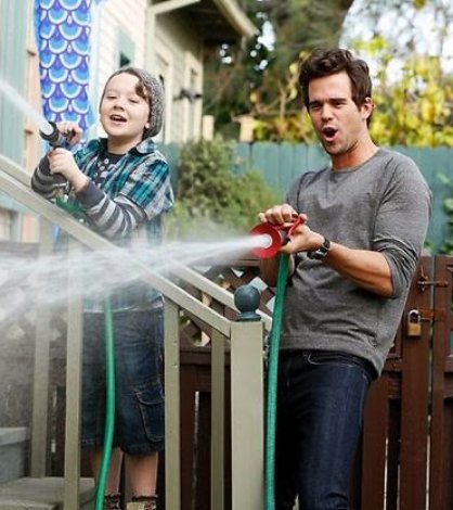 Benjamin Stockham and David Walton in About A Boy — © NBC