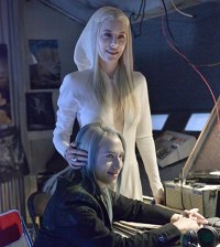 Pictured: (l-r) Jaime Murray as Stahma Tarr, Jesse Rath as Alak Tarr -- (Photo by: Ben Mark Holzberg/Syfy)