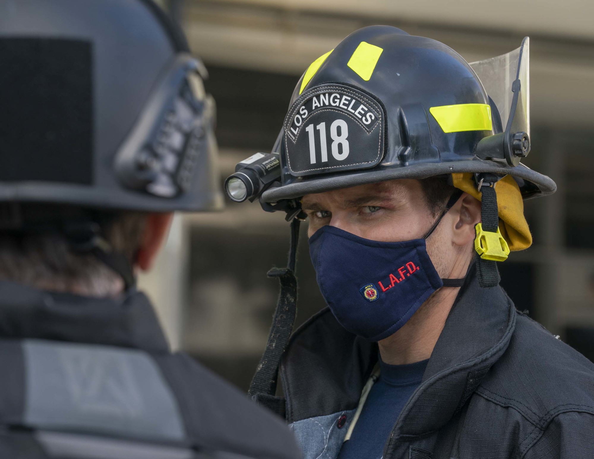 9-1-1: Oliver Stark in the “9-1-1, What's Your Grievance” episode of 9-1-1 airing Monday, Feb. 8 (8:00-9:00 PM ET/PT) on FOX. CR: Jack Zeman / FOX. © 2021 FOX Media LLC.
