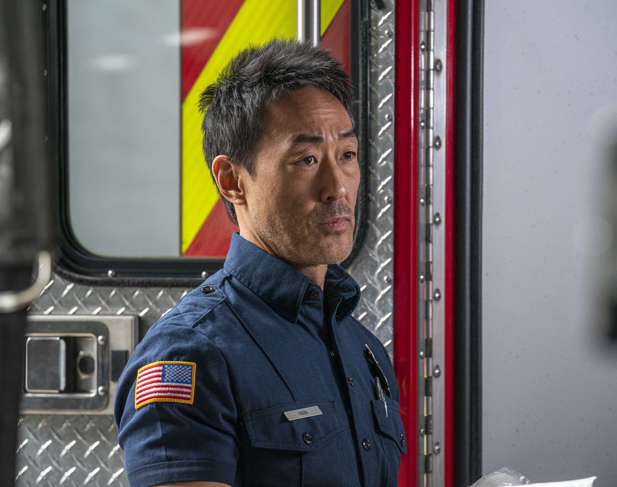 9-1-1: Kenneth Choi in the “9-1-1, What's Your Grievance” episode of 9-1-1 airing Monday, Feb. 8 (8:00-9:00 PM ET/PT) on FOX. CR: Jack Zeman / FOX. © 2021 FOX Media LLC.