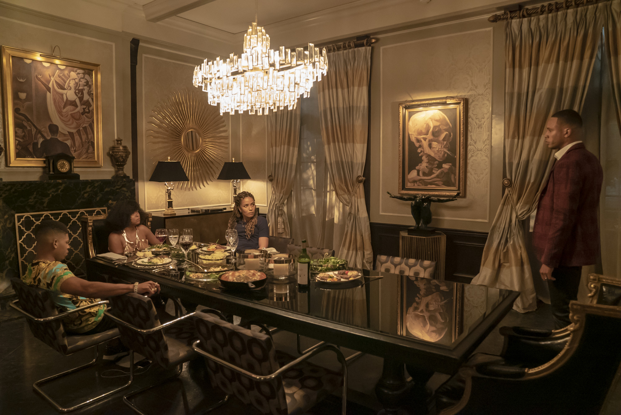 EMPIRE: L-R: Bryshere Y. Gray, Taraji P. Henson, Meta Golding and Trai Byers in the "What Is Love" season premiere episode of EMPIRE airing Tuesday, Sept. 24 (9:00-10:00 PM ET/PT) on FOX. ©2019 Fox Broadcasting Co. All Rights Reserved. CR: Chuck Hodes/FOX.