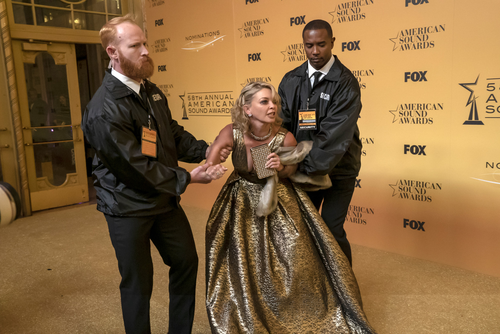 EMPIRE: L-R: Guest star Mike Geraghty, Amanda Detmer and guest star Otis Winston in the "Cold Cold Man" fall finale episode of EMPIRE airing Tuesday, Dec. 17 (9:00-10:00 PM ET/PT) on FOX. ©2019 Fox Media LLC. CR: Chuck Hodes/FOX.