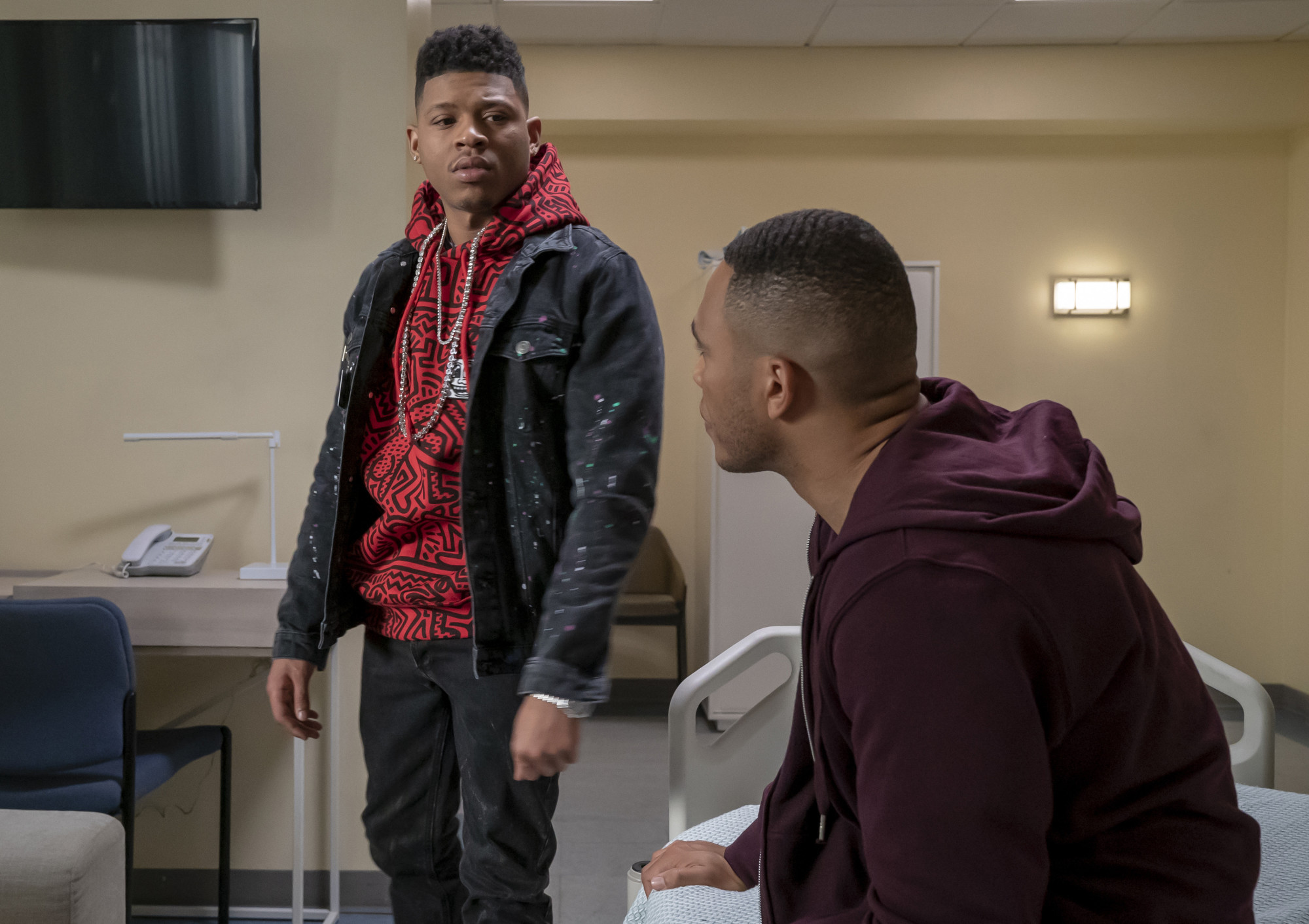 EMPIRE: L-R: Bryshere Y. Gray and Trai Byers in the "We Got Us" series' 100th episode of EMPIRE airing Tuesday, April 7 (9:00-10:00 PM ET/PT) on FOX. ©2020 Fox Media LLC. CR: Chuck Hodes/FOX.