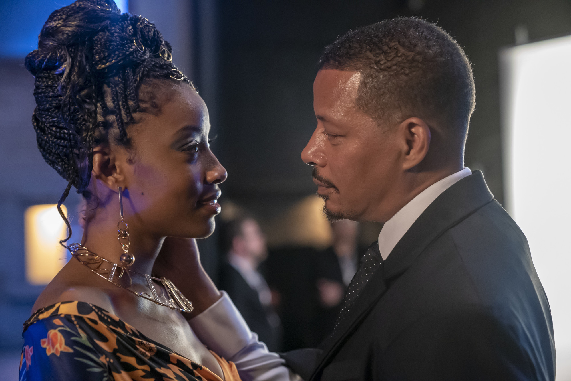 EMPIRE: L-R: Guest star Kiandra Richardson and Terrence Howard in the "Home is on the Way" episode of EMPIRE airing Tuesday, April 21 (9:00-10:00 PM ET/PT) on FOX. ©2020 Fox Media LLC. CR: Chuck Hodes/FOX.