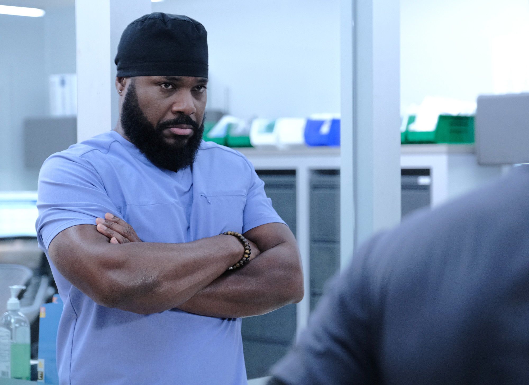 THE RESIDENT: Malcolm-Jamal Warner in the "Woman Down" episode of...
